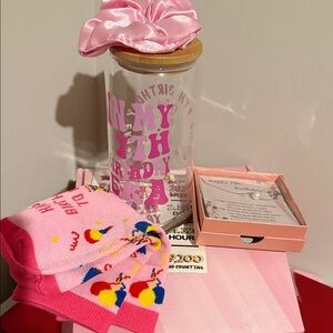 Pink 'Happy Birthday' 7th birthday gift box